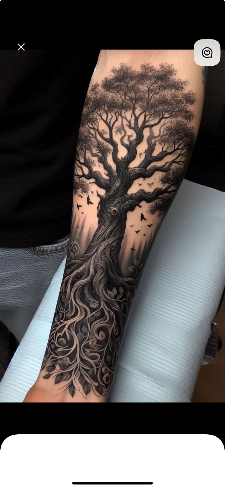 Realistic nature tattoo